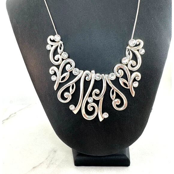 Brighton Concerto Reversible Swarovski Bib Necklace - Picture 1 of 6